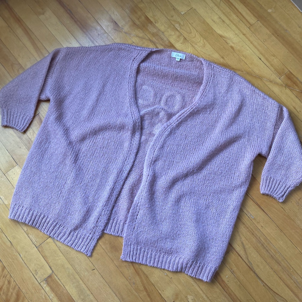 Rock & Love Dusty Rose Open-Front Knit Cardigan